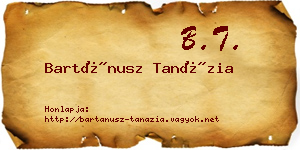 Bartánusz Tanázia névjegykártya